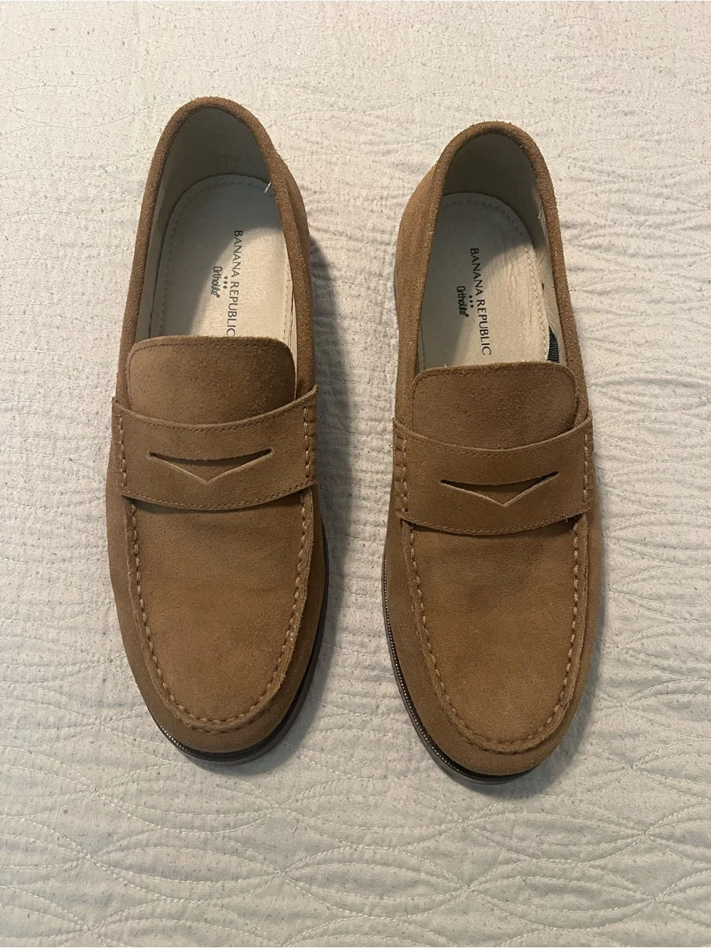 Banana Republic Factory Brown Suede Penny Loafers